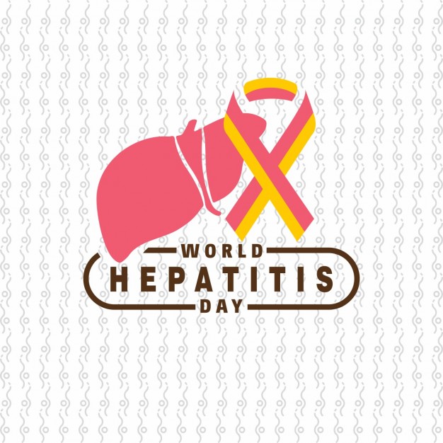 World Hepatitis Day Liver With Ribbon Illustration