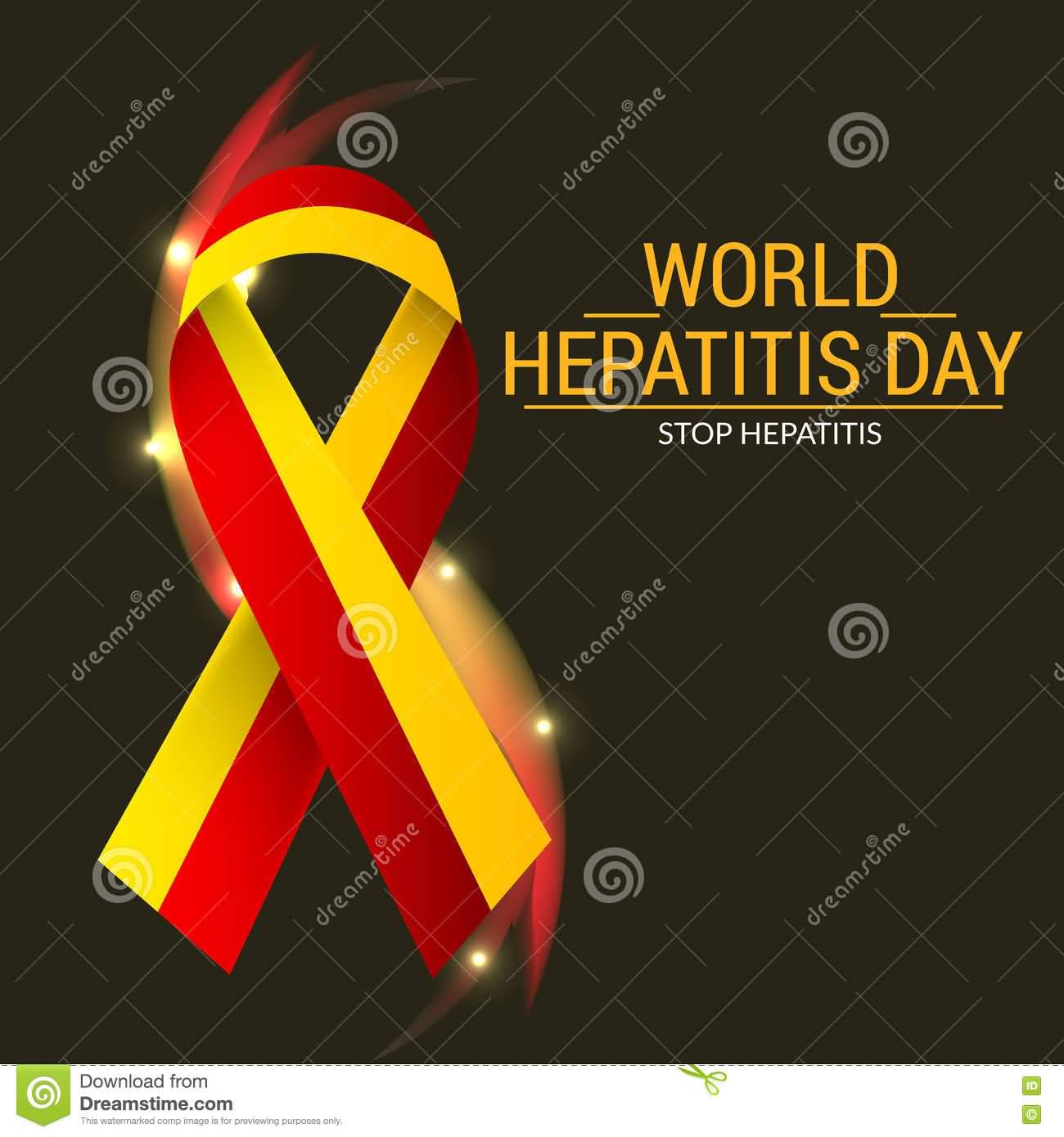 World Hepatitis Day Ribbon Illustration