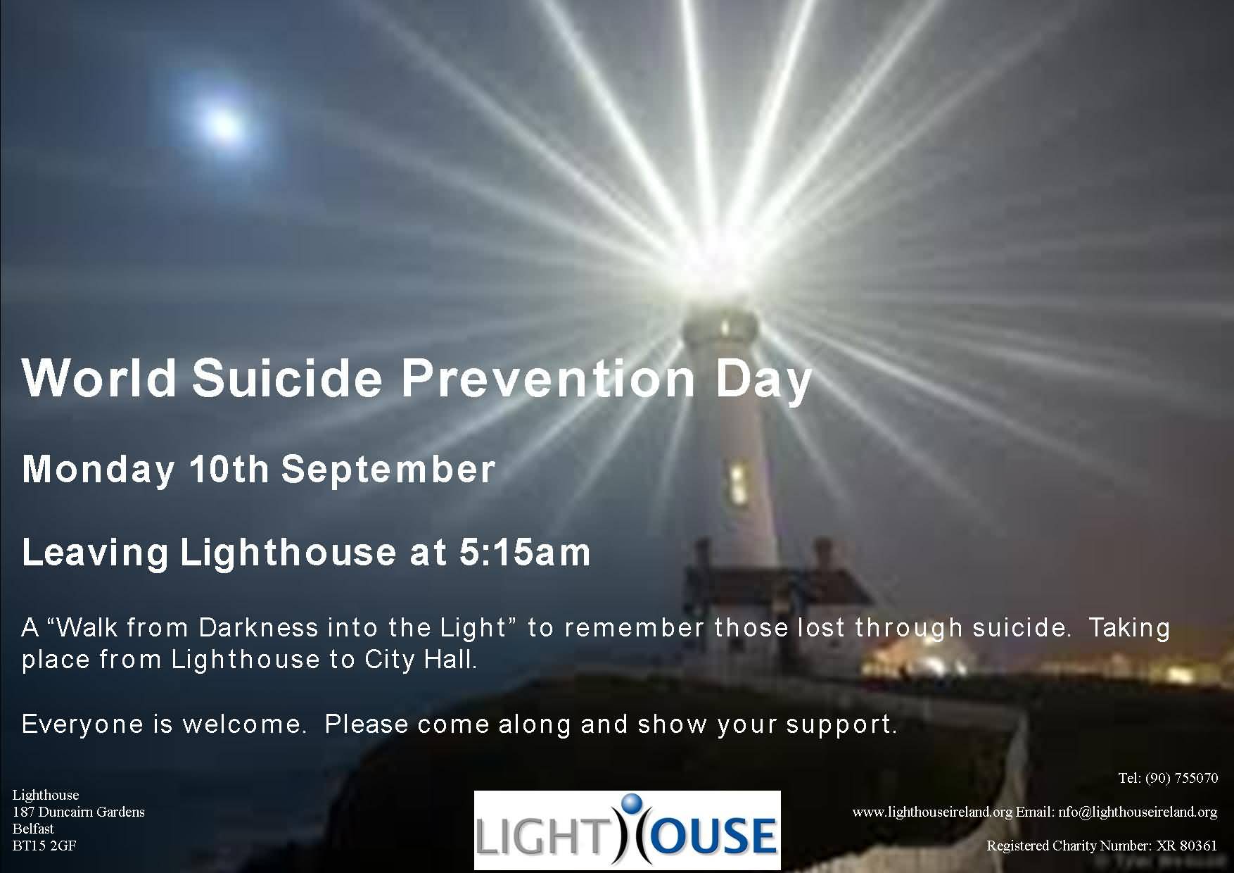 World Suicide Prevention Day 10th September Please Come Along And Show Support