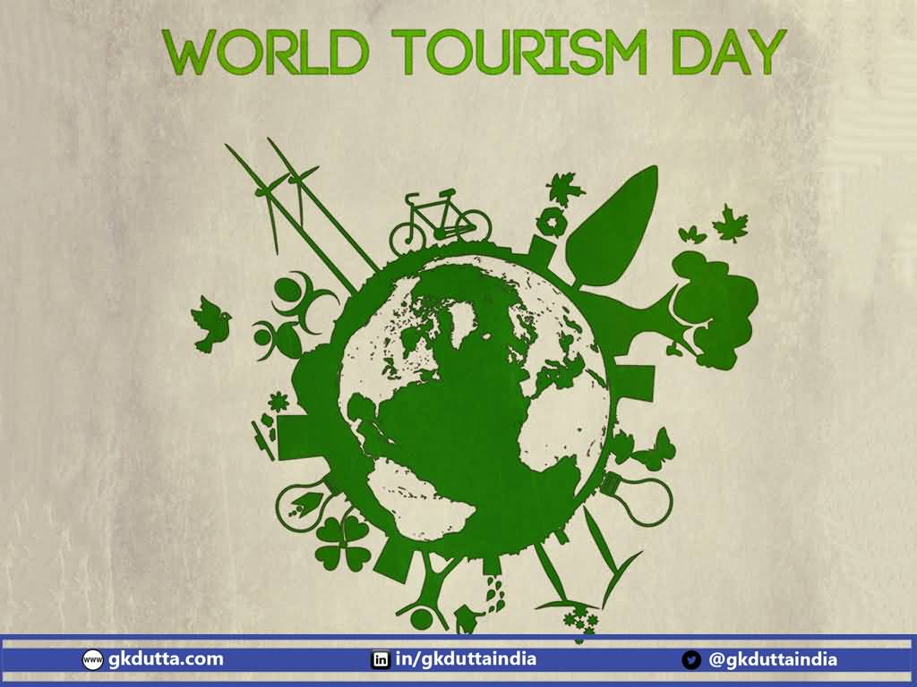 World Tourism Day Earth Globe Illustration
