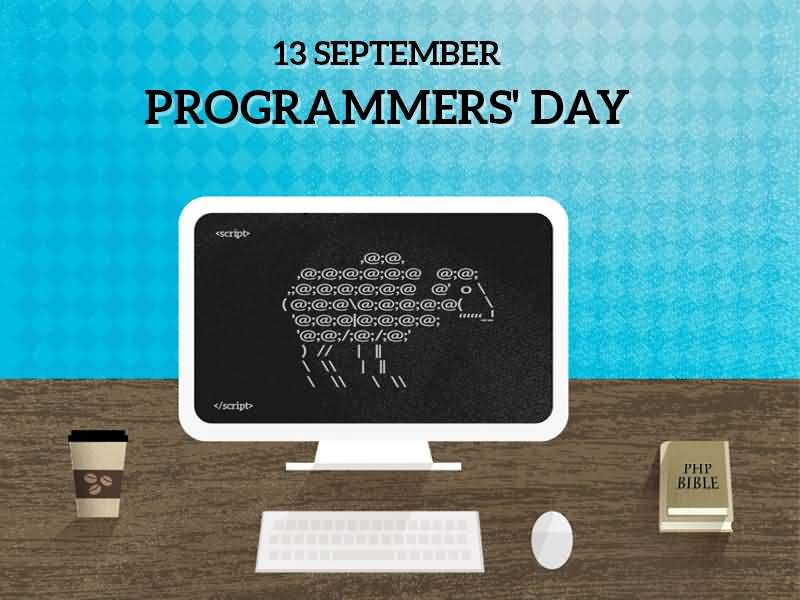 13 September Programmers' Day Computer With Language Program