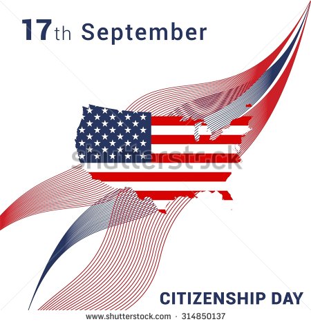 17th September Citizenship Day American Map Picture