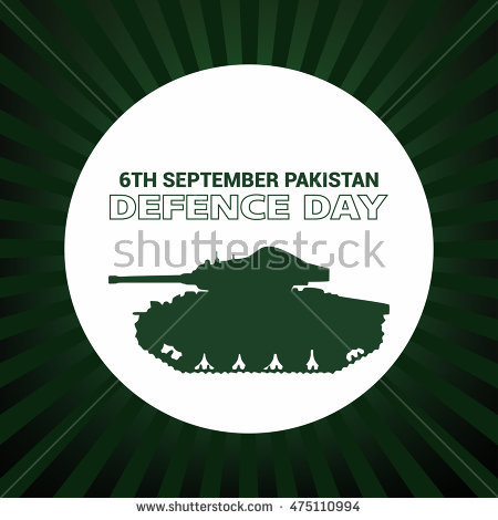 6th September Defense Day Tank Illustration