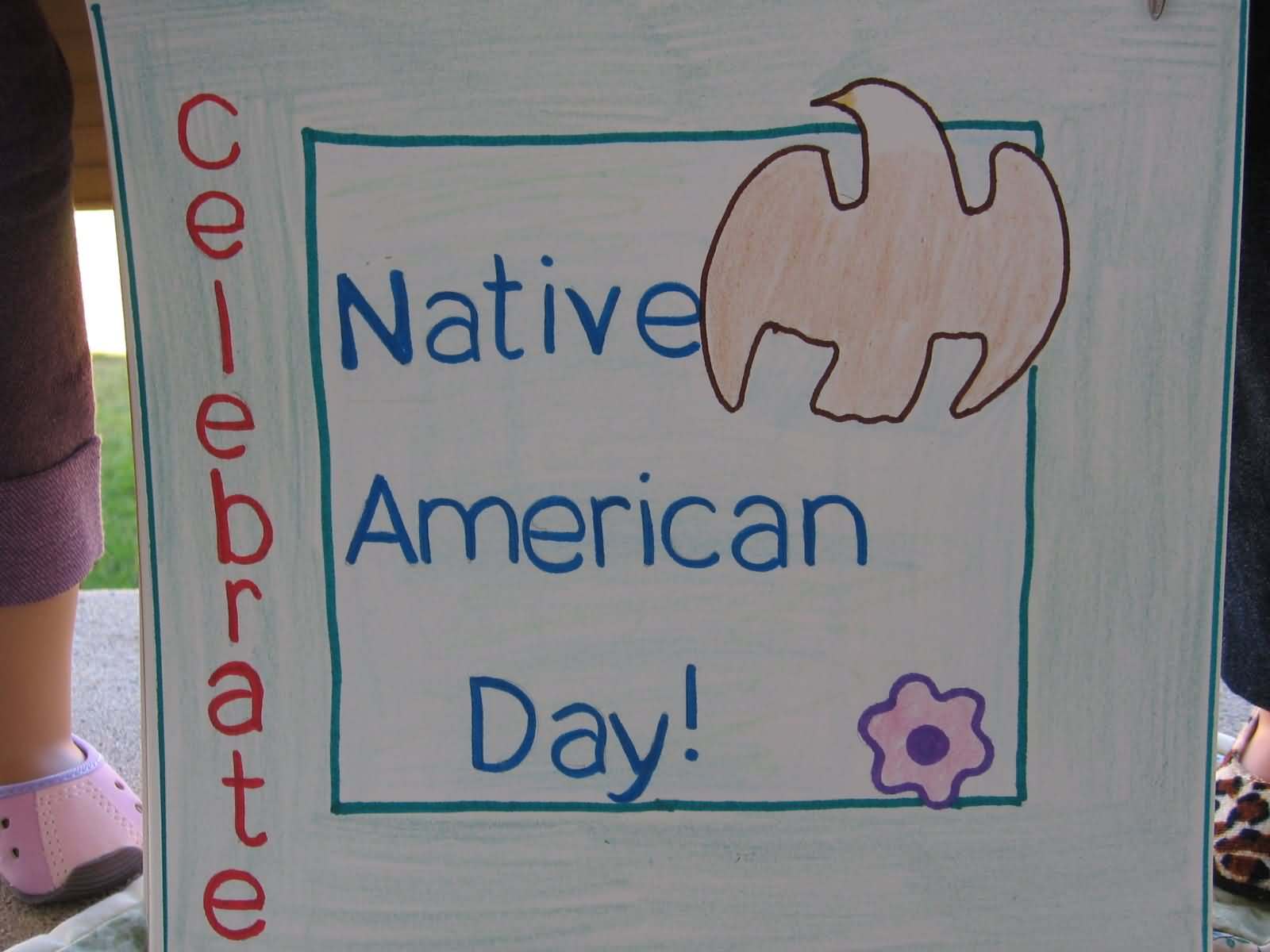 Celebrate Native American Day Hand made greeting card