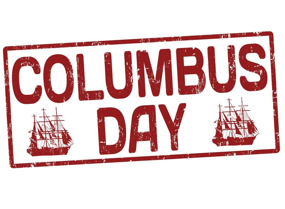 Columbus Day Grunge Stamp