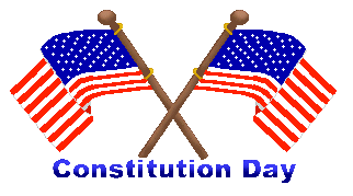 Constitution Day American Flags Cross Clipart