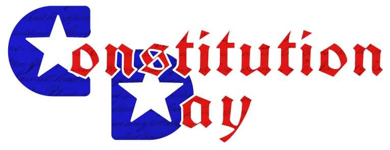 Constitution Day US Flag Color Text
