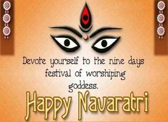 Devote yourself to the nine dys festival of worshiping goddess Happy Navratri