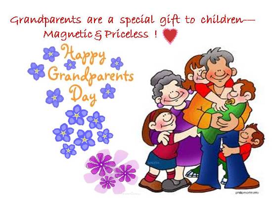 Grandparents are a special gift to children magnetic and priceless happy grandparents day