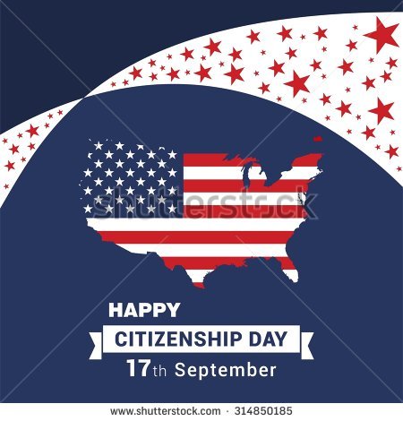Happy Citizenship Day 17th September Greeting Card