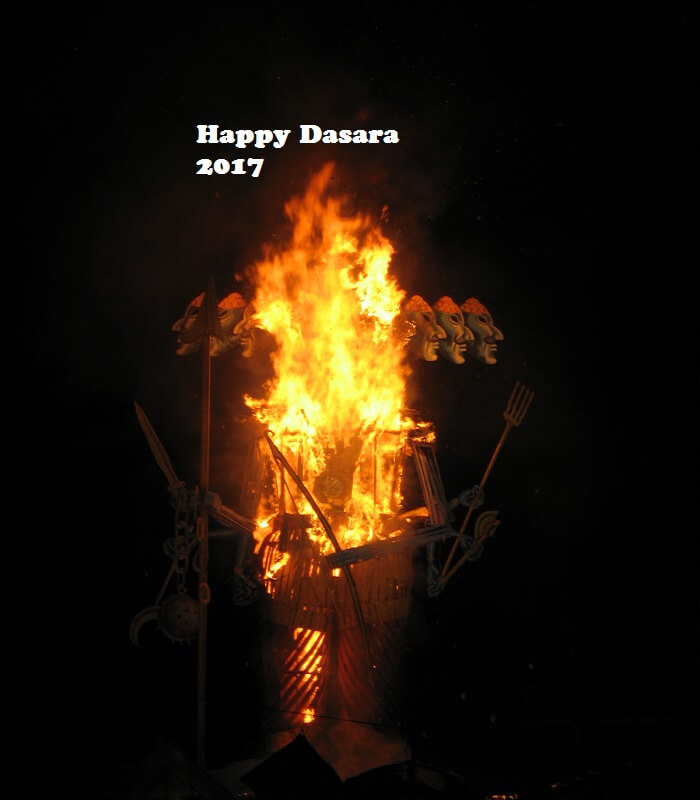 Happy Dasara 2017 Burning Effigy Of Ravana
