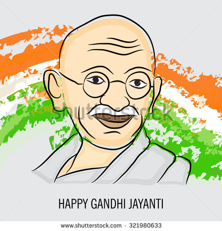 Happy Gandhi Jayanti Illustration greeting Card