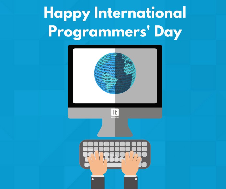 Happy International Programmers Day Hands Typing On Computer Keyboard
