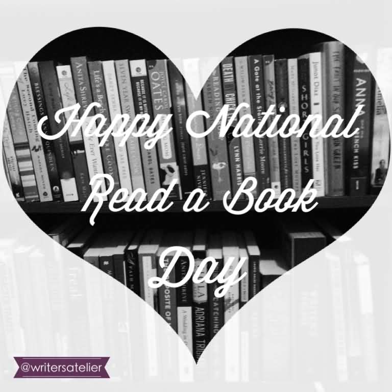 Happy National Read a Book Day Heart Picture