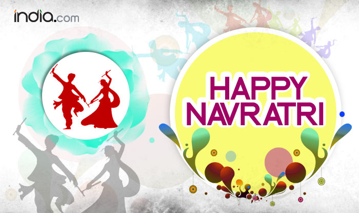 Happy Navratri 2017 greeting card
