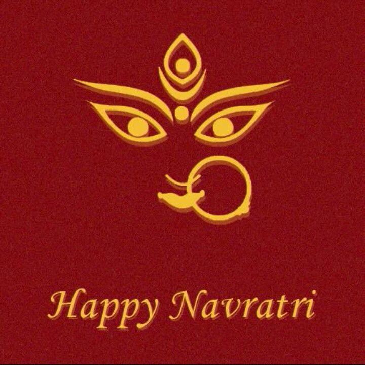 Happy Navratri goddess durga greeting card