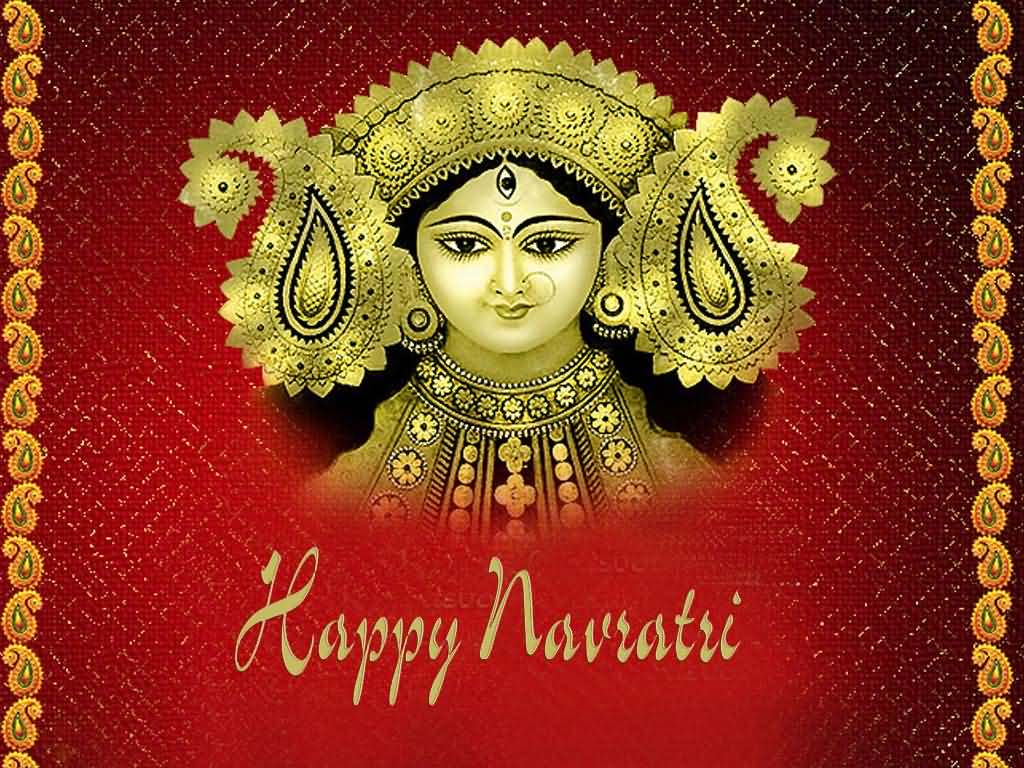 Happy Navratri jai maa durga greeting card