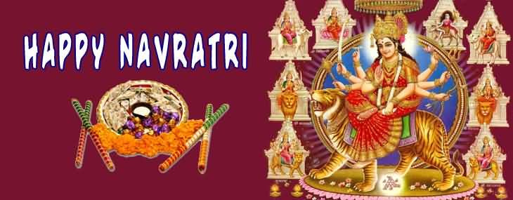Happy Navratri wishes facebook cover picture