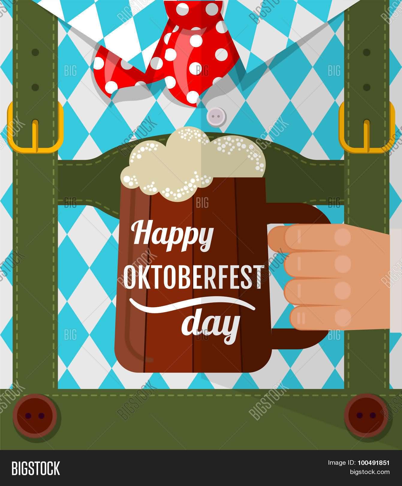 Happy Oktoberfest Day Beer Mug Illustration
