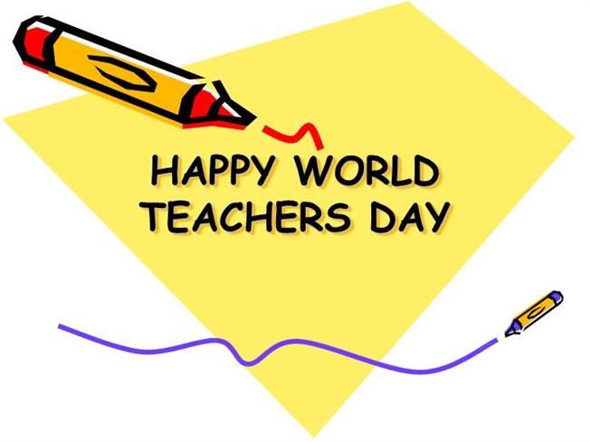 Happy World Teachers Day Color Pencils