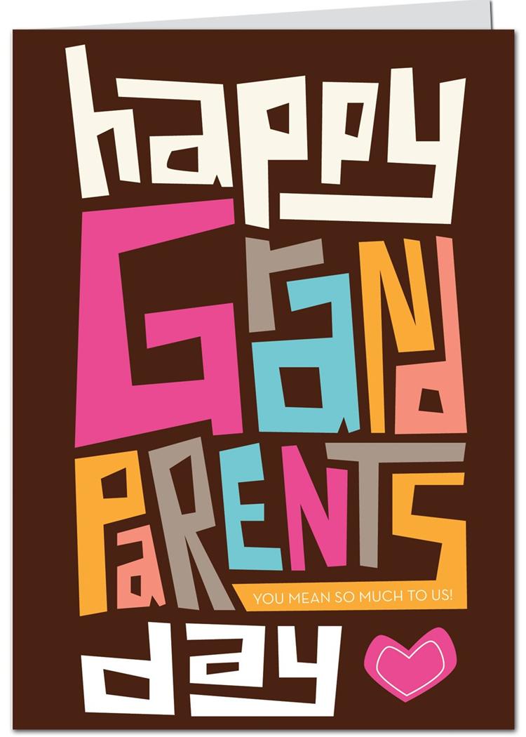 Happy grandparents day You mean so much to us greeting card