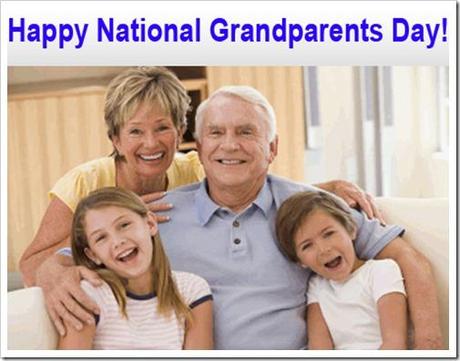 Happy national Grandparents Day kids with their grandparents