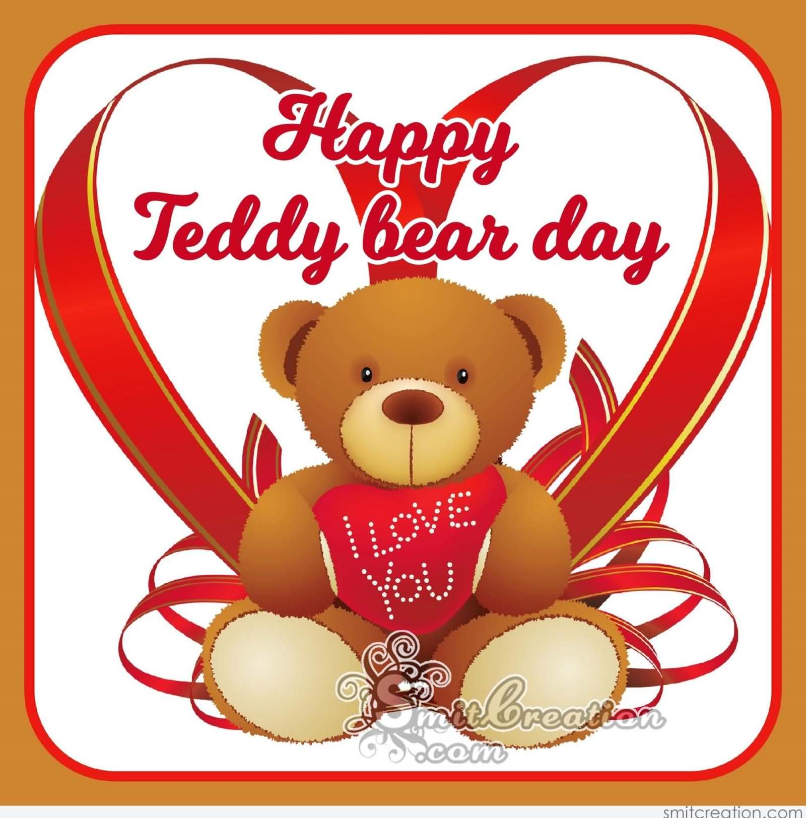 Happy teddy bear day card