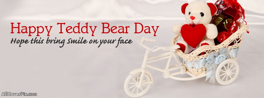 Happy teddy bear day hope this bring smile on your face facebook cover picture