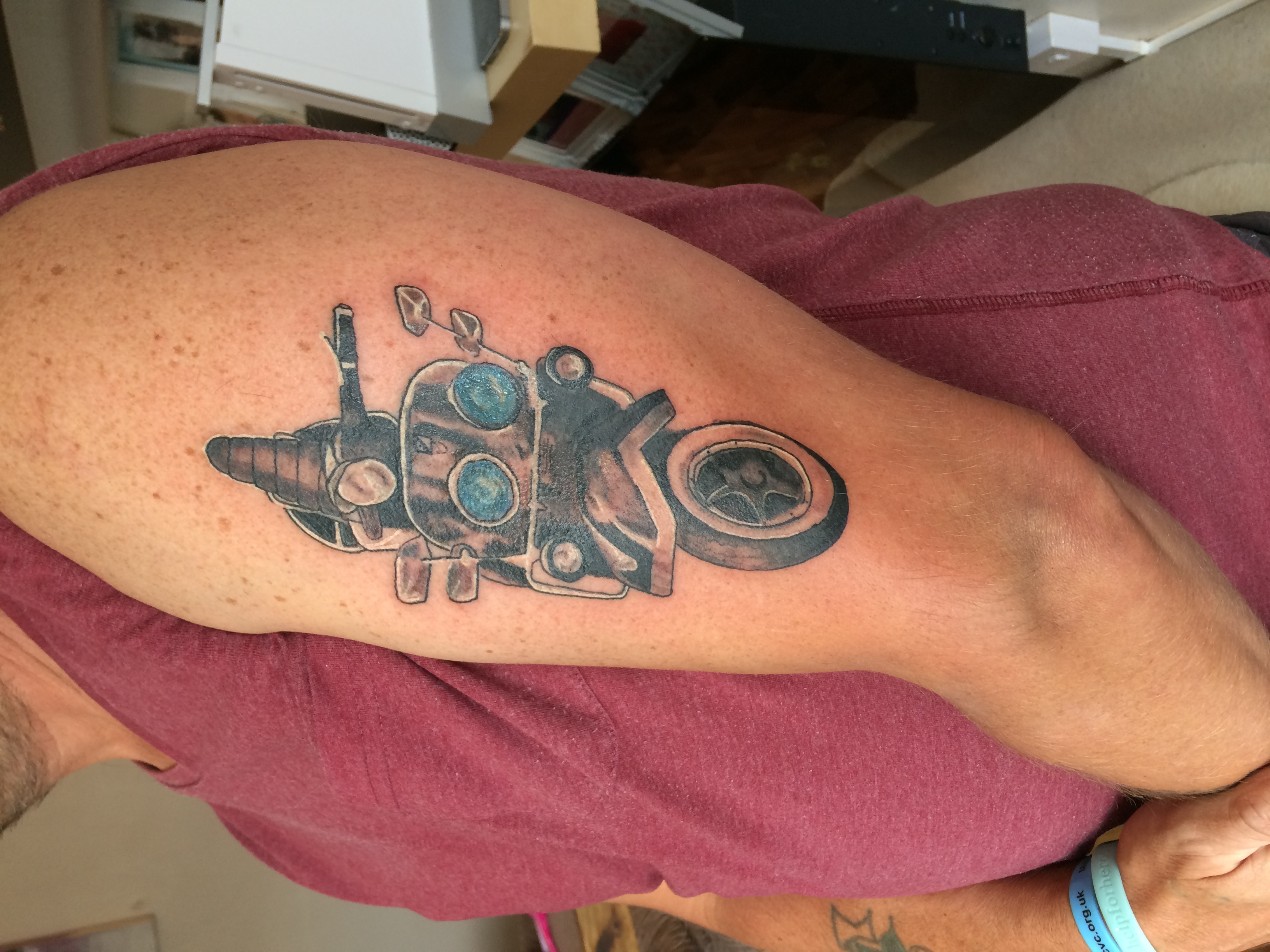 Our scoot - Scooter Tattoo On Bicep
