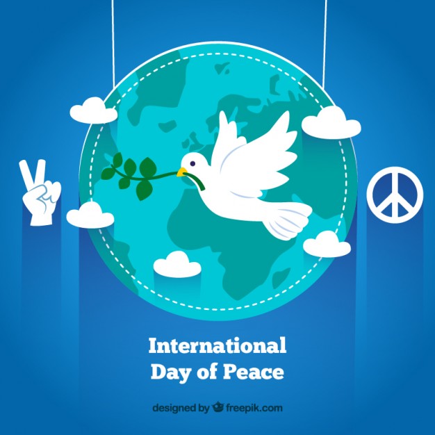 International Day Of Peace Dove With Olive BranchIn Mouth Card