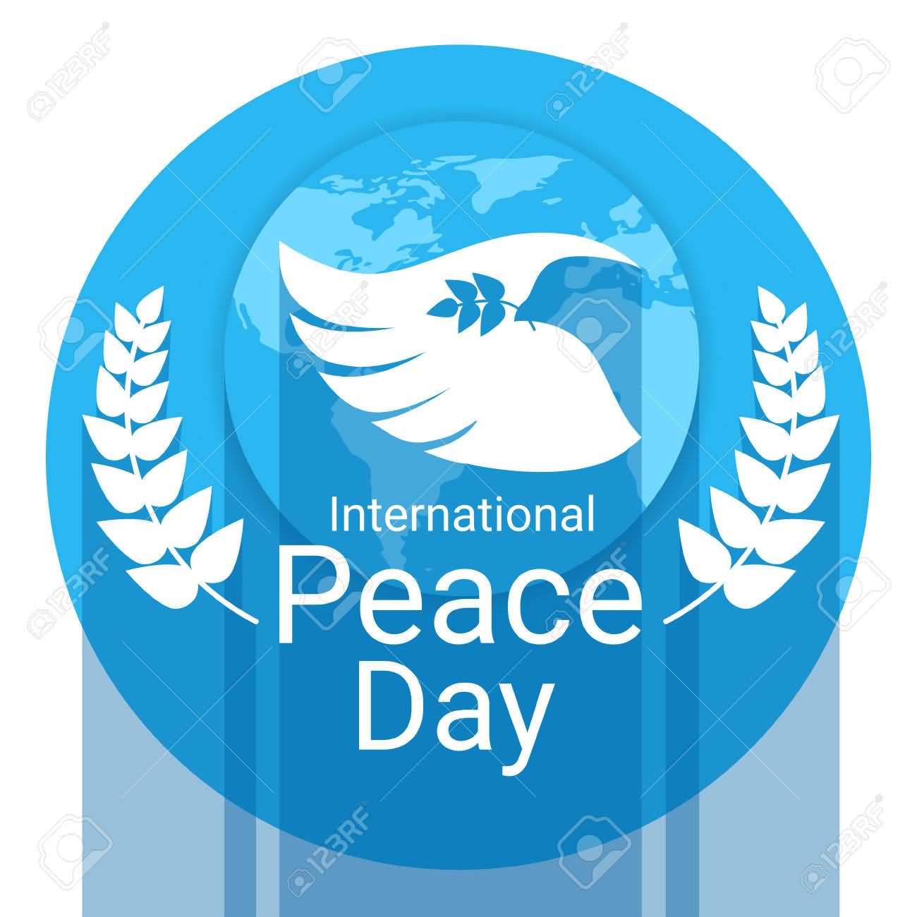 International Peace Day Olive Tree Branches Illustration
