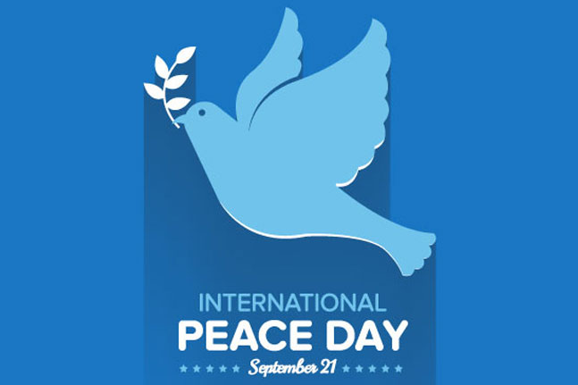 International Peace Day September 21 Flying Dove Card