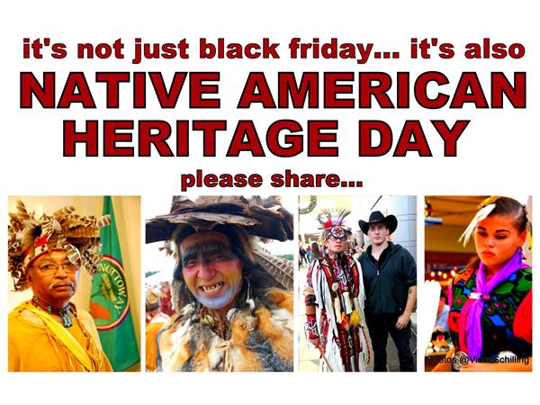 It's not just black friday it's also Native American heritage Day please share