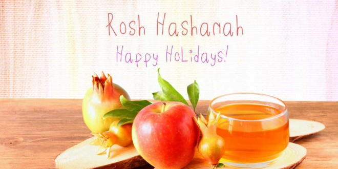 Jewish New Year Rosh Hashanah Happy Holidays Fruits And Honey Picture