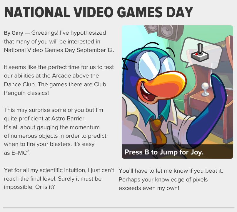 National Video Games Day Information