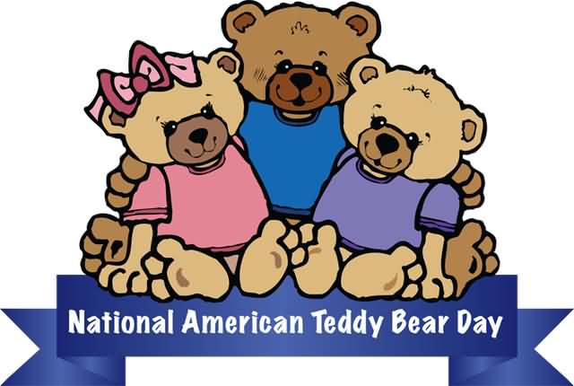 National american teddy bear day clipart