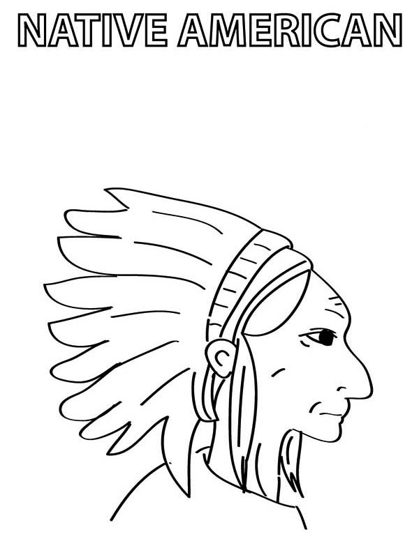 Native American Day Native American Coloring Page