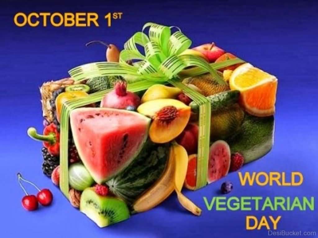 October 1st World Vegetarian Day Fruits Box Picture