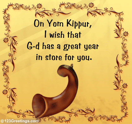 On Yom Kippur I Wish That God Has A Great In Store For You Greeting Card
