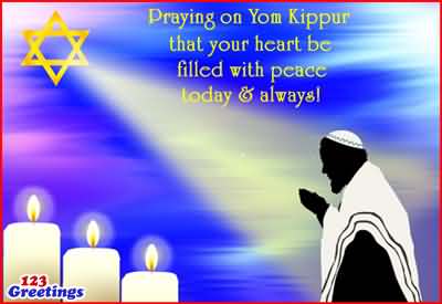 Praying On Yom Kippur That Your Heart Be Filled With Peace Today And Always Man Praying Clipart