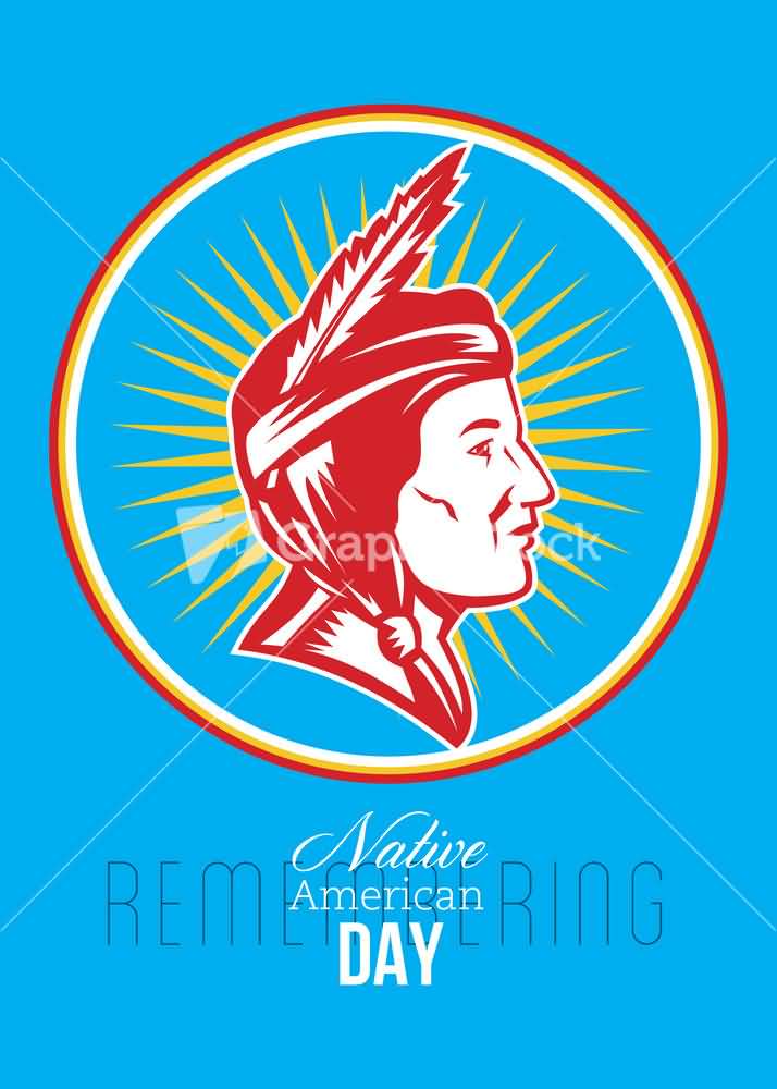 Remembering Native American Day Illustration