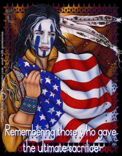 Remembering Those Who Gave The Ultimate Sacrifice Native American Day Native Man With American Flag Glitter