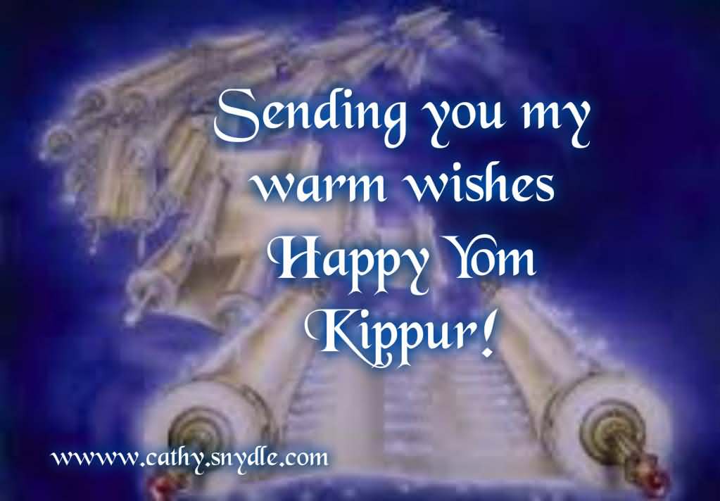 Sending You My Warm Wishes Happy Yom Kippur Greeting Card