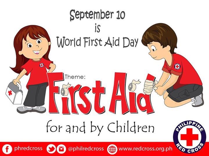September 10 Is World First Aid Day First Aid For And By Children Poster