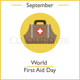 September World First Aid Day Equipment Kit Illustration