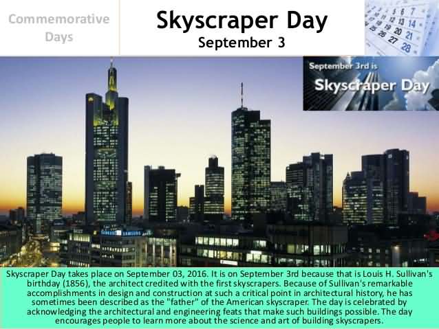 Skyscraper Day September 3