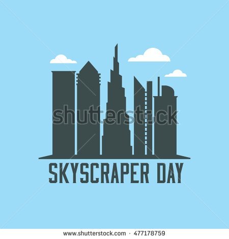 Skyscraper Day Skyscrapers In Background Illustration