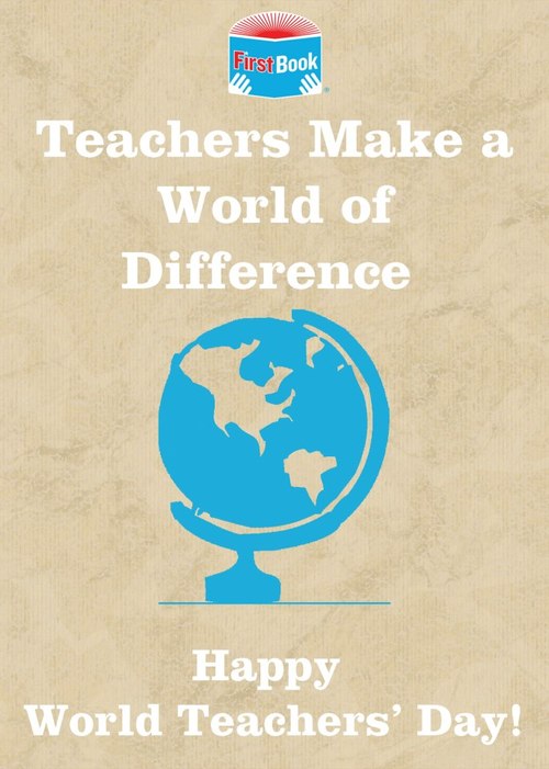 Teachers Make World Of Difference Happy World Teachers Day Globe Illustration