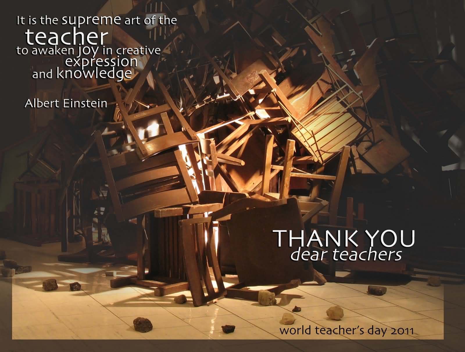 Thank You Dear Teachers World Teachers Day Albert Einstein Quote