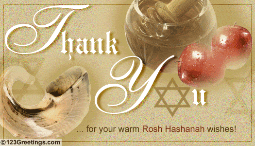 Thank You For Your Warm Rosh Hashanah Wishes Card